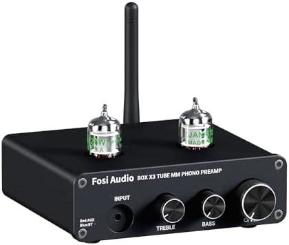 Fosi Audio Box X3 5654W Tube Phono Preamp Turntable Preamplifier for MM ...