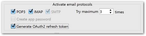 MailBot 16.57. Mandatory authentication via OAuth2 for Outlook mail ...