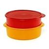 Buy Tupperware Plastic Solid Bowl - 1.9 L, Set Of 2, Red Yellow Online ...