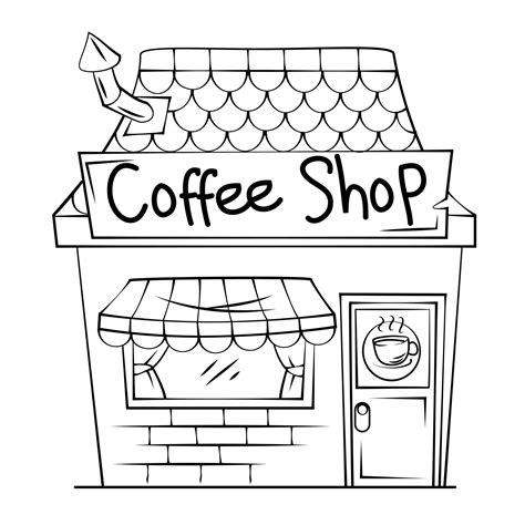 Coffee Shop Vector Image 的图像结果