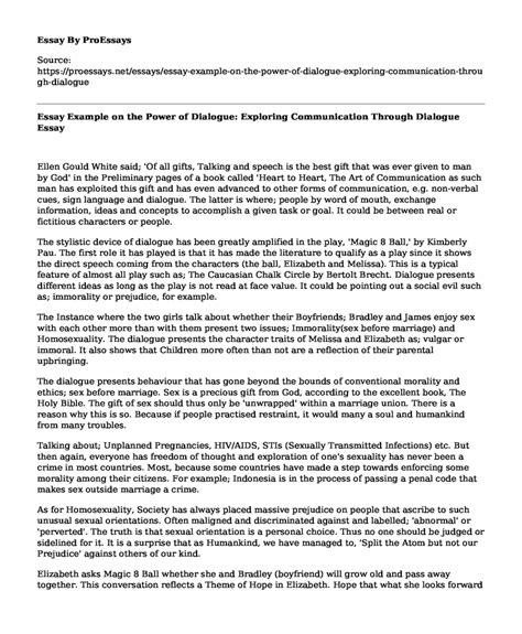 Dialogue Essay Example 的图像结果