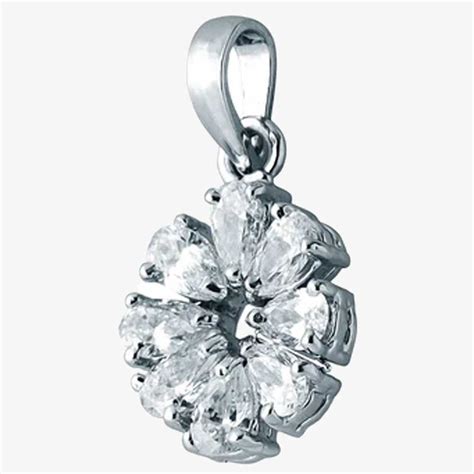 Silver 8 Pear Pendant. Embellished With Swarovski Zirconia ~ caratcafe ...