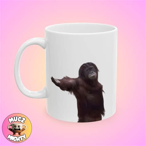 Monkey Holding Hand Out Meme, Funny, Silly, Contemporary, Gift, Coffee ...