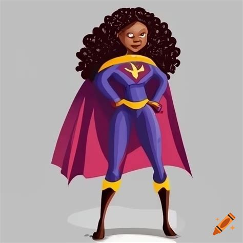 Black Woman Superhero With Capes Pin Page