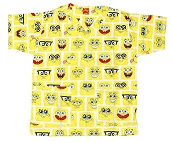 Nickelodeon Ladies Cartoon Pediatric Scrub Top (S, Spongebob Yellow ...