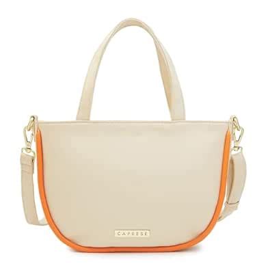 Buy Caprese Gracie Satchel Medium Cream Handbag at Amazon.in
