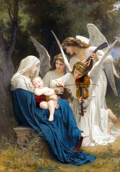 Museum Art Reproductions Song of the Angels, 1881 by William Adolphe ...