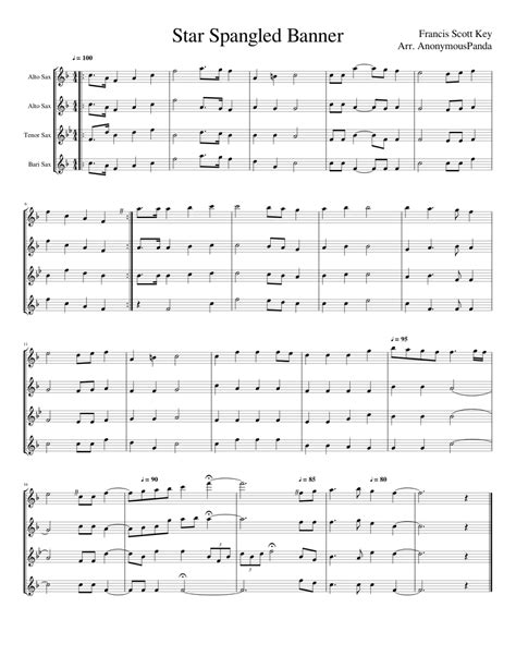 Image result for Baritone Star Spangled Banner Notes