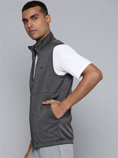 Alcis Men Charcoal Running Sporty Jacket AAMJKTSM00041204-S