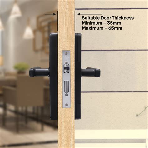 YDME50NxT Smart Door Lock, Black, Fingerprint, PIN, RFID, Manual Key A ...