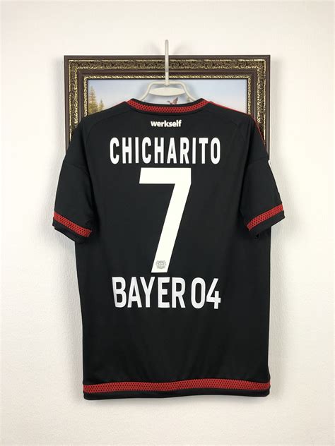 Adidas Bayer 04 Leverkusen football shirt 2015 #7 Chicharito Jersey ...