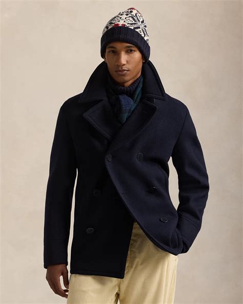 Polo Wool-Blend Melton Peacoat for Men | Ralph Lauren® SK