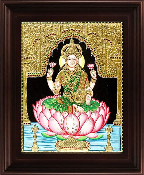 Saraswati Devi Thanjavur/tanjore Painting with Original Gold and ...