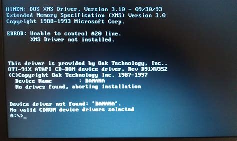 hardware failure - FastGate A20 Line And Himem.sys Issue With Updating ...