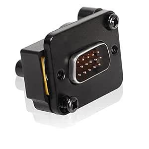 QIANRENON DB15 Panel Mount Straight Through Connector VGA Male to Male ...