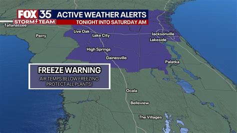 Orlando weather: Freeze warning in effect for portion of Central ...