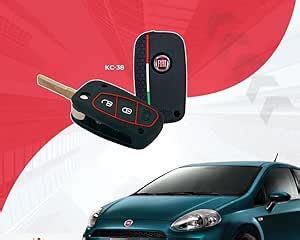 BLUZON Stylish Leather Finish Black 4 Wheeler/Car Key Cover for Fiat ...
