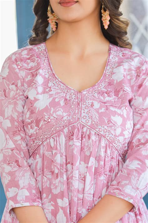 Buy Yuthika Embroidered Cotton Suit Set - Jaipuri Adaah