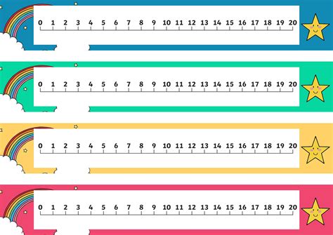 Printable Number Line 1 to 20 - Homeschool - Educational Resources - Kids Decor - Etsy UK