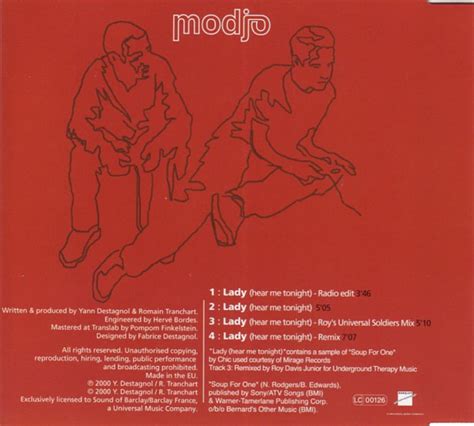 Modjo Lady Hear Me Tonight Radio Edit 的图像结果
