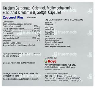 Coecoral Plus Capsule 15 - Uses, Side Effects, Dosage, Price | Truemeds