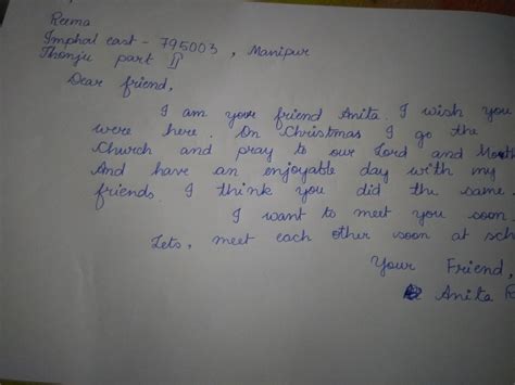 write a letter to your friend telling him or her about how you ...