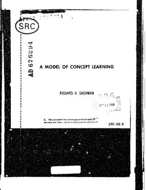 Fillable Online A MODEL OF CONCEPT LEARNING. A learning program ...