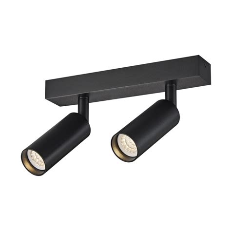 Regleta de techo Slim Negro Arenado (2xG9)