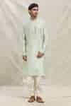 Buy Green , Satin Sequins, Embroidery Thread Kurta With Dhoti Pant For ...