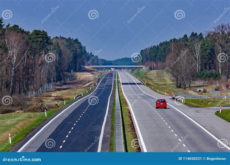 A two-lane highway. stock image. Image of transport - 114650231