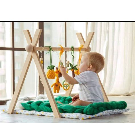 Baby Gym Frame With 3 Mobiles - Montessori & More Egypt