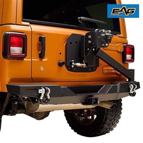 Buy EAG Rock Crawler Rear Bumper with Tire Carrier and Tire Adapter Fit ...