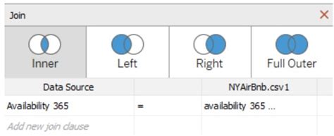 Tableau Create Join 的图像结果