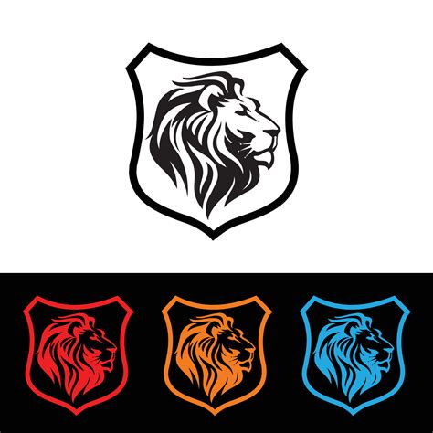 Lion head vector sign concept illustration. Lion head logo. Wild lion ...