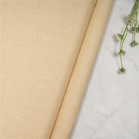 Buy (Pre-Cut 2.40 Mtr) Cream Color Plain Lee Fabric 20180-240/4 | FFAB
