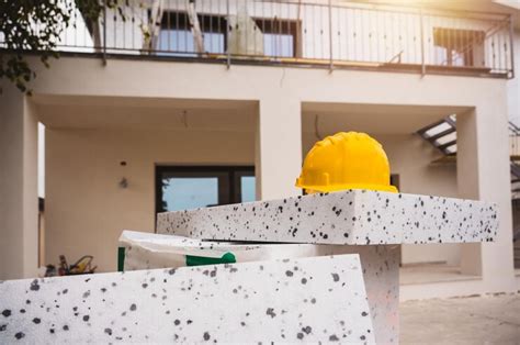 Polystyrene thermal cladding for energy saving on a new house | Premium ...