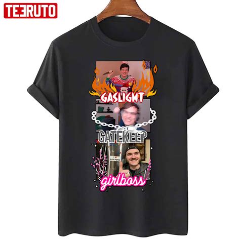 Gaslight Gatekeep Girlboss Chuckle Sandwich Unisex T-Shirt - Teeruto