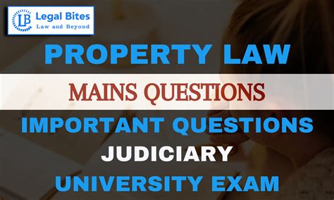 Property Law Question Answer Series 2: Important Questions for Exams ...