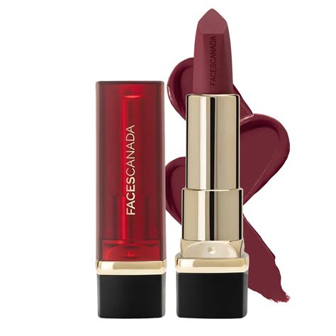 FACES CANADA Comfy Matte Creme Lipstick - Sip Of Wine, 4.2g | Long Stay ...