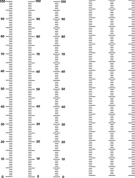 Stadiometer scale, Height meter, Measuring scale, markup for rulers in vertical position. Kids ...