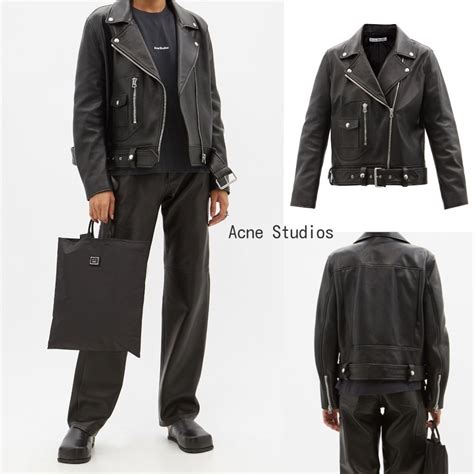 32％割引グレイ系,S超安い Acne studio ライダース ジャケット ライダースジャケット ジャケット/アウターグレイ系S ...