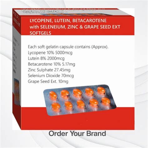 Lycopene Betacarotene Selenium Zinc Softgel Capsules Manufacturer ...