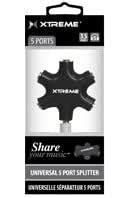 Xtreme Cables 50953 5 Port Audio Splitter with Transfer Cable, Black ...