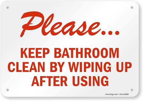 Clean Bathroom Signs