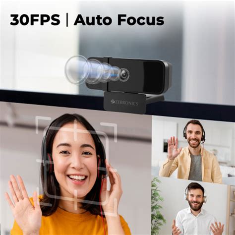 ZEBRONICS Zeb-sharp Pro 2048 HD Webcam with Built-In Microphone USB ...
