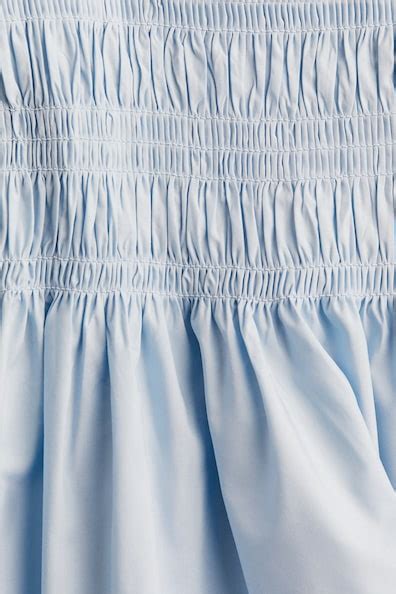 Smocked-top dress - Light blue - Ladies | H&M IN