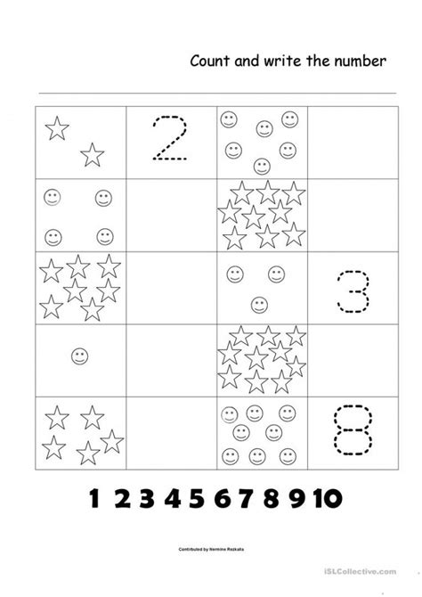 Counting Practice: 1-10 Worksheets | 99Worksheets