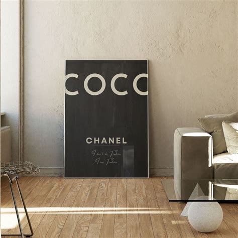 Buy COCO Chanel Vintage Poster BW Black and White Painting Online at ...