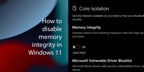 Image result for Disable Memory Integrity