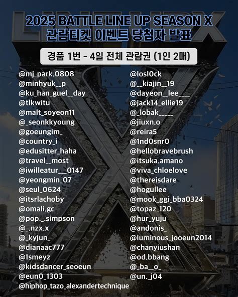 BATTLE LINEUP / 빛고을댄서스 | 2025 LINE UP X TIME TABLE [타임테이블] GWANGJU CITY, SOUTH KOREA 🇰🇷 ACC 국립 ...